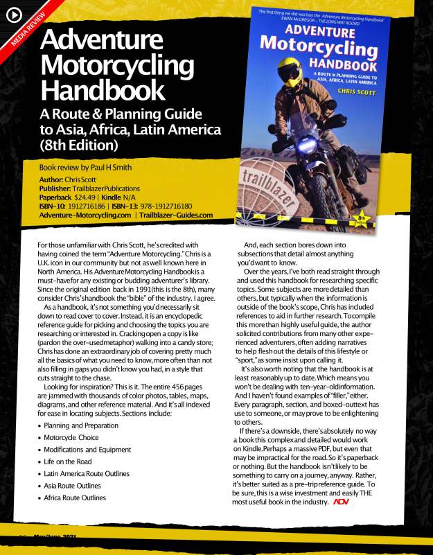Adventure Motorcycling Handbook | The Website of the Book
